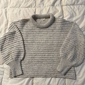 Boheme Cozy Gray Ribbed Sweater